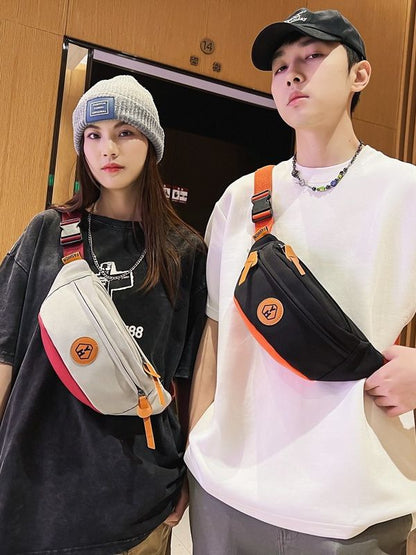 Comfortable Contrast Color Couple Lightweight Simple Waist Packs