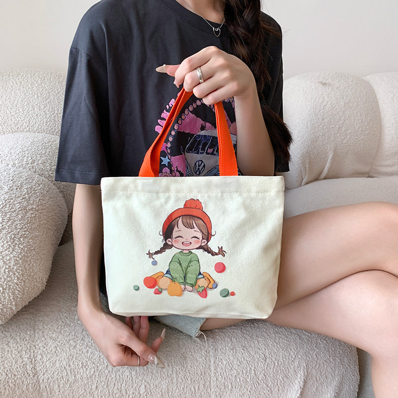 Canvas Female Cartoon Cabs Fashion Korean Handbags