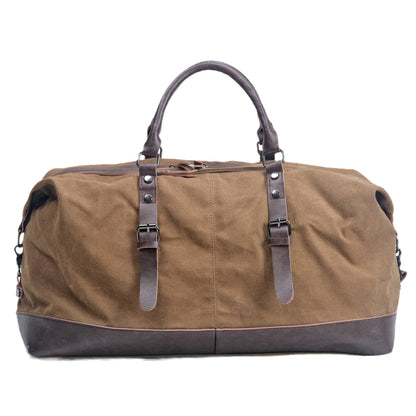 Sacs de voyage portables en toile pour hommes avec similicuir