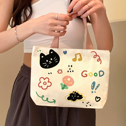 Canvas Female Cartoon Cabs Fashion Korean Handbags