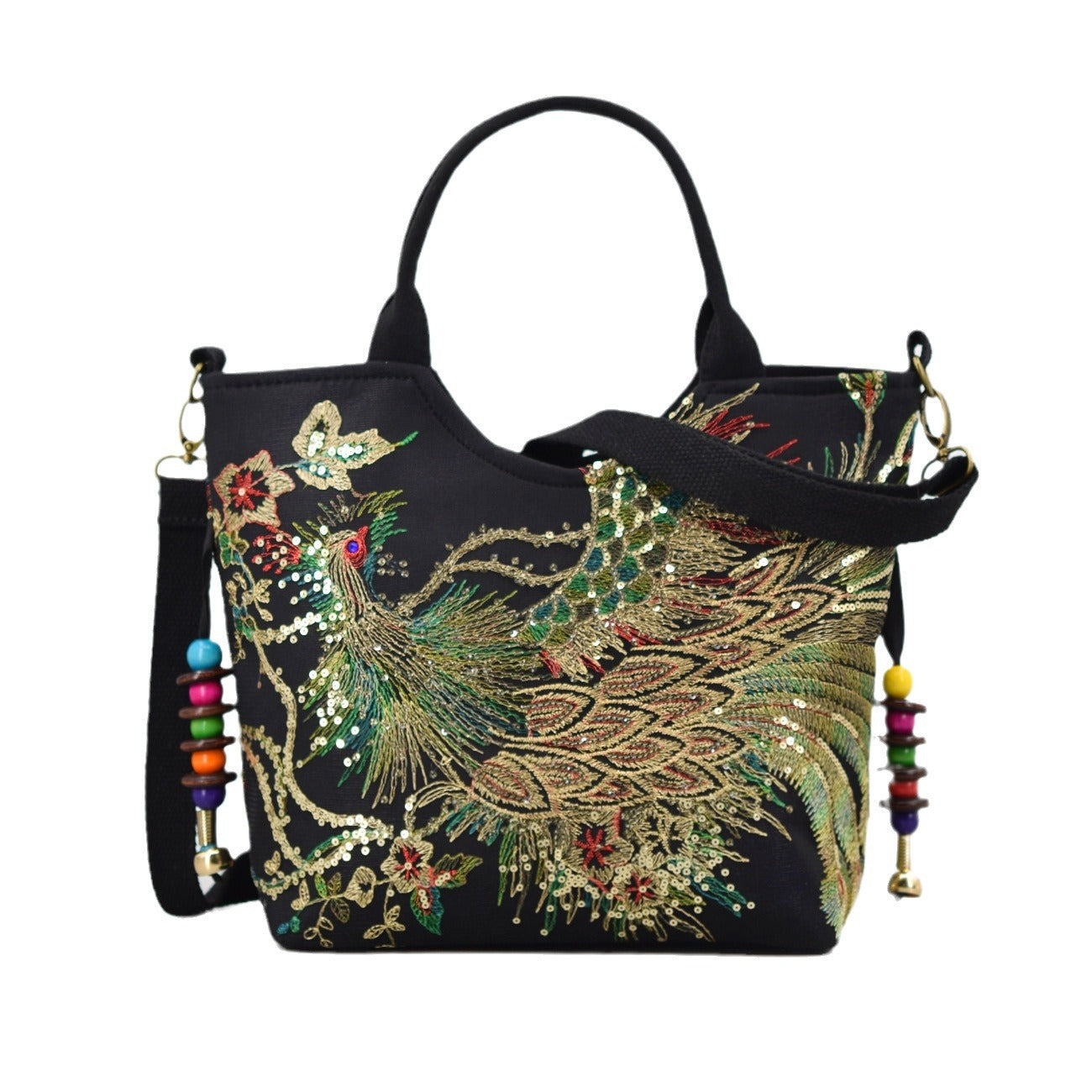 Ethnic Style Embroidered Large Capacity Strap Handbags