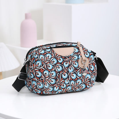 Women's Printed Large Capacity Korean Small Square Crossbody Bags