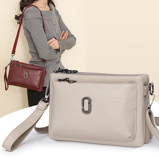 Women's For Mom Simple Soft Leather Crossbody Bags