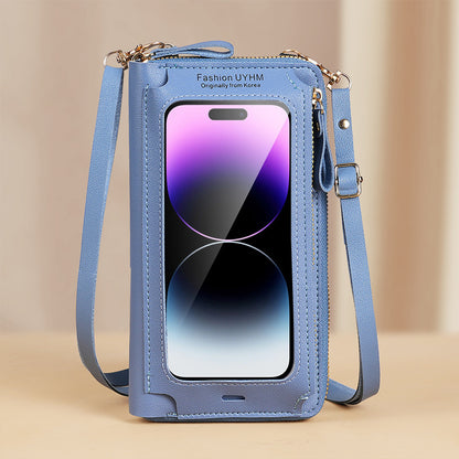 Women's Touch Screen Multifunctional Transparent Mini Mobile Phone Bags