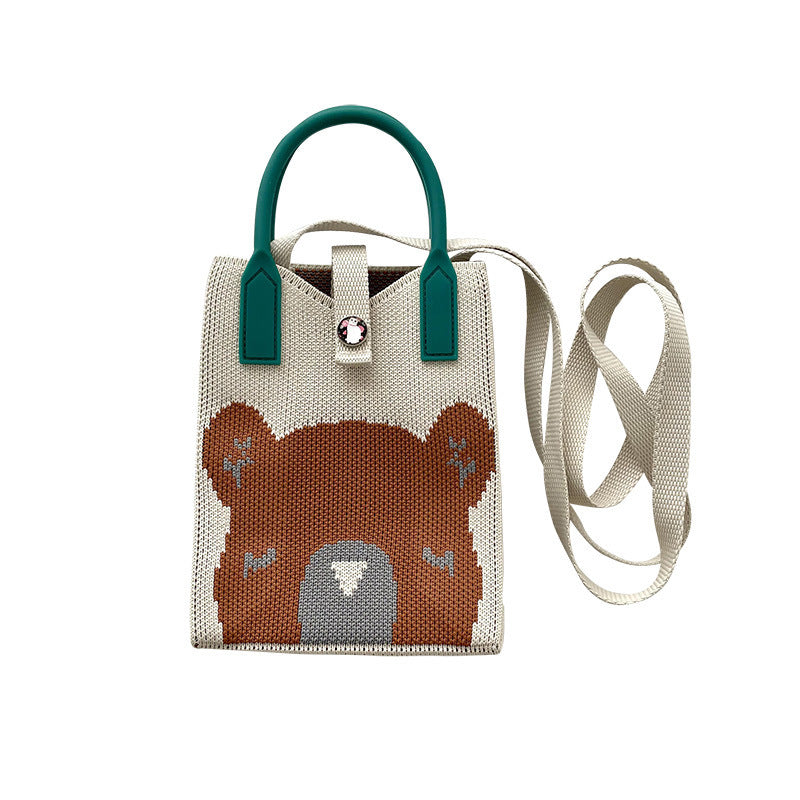 Innovative Cartoon Bear Mini Cell Design Handbags