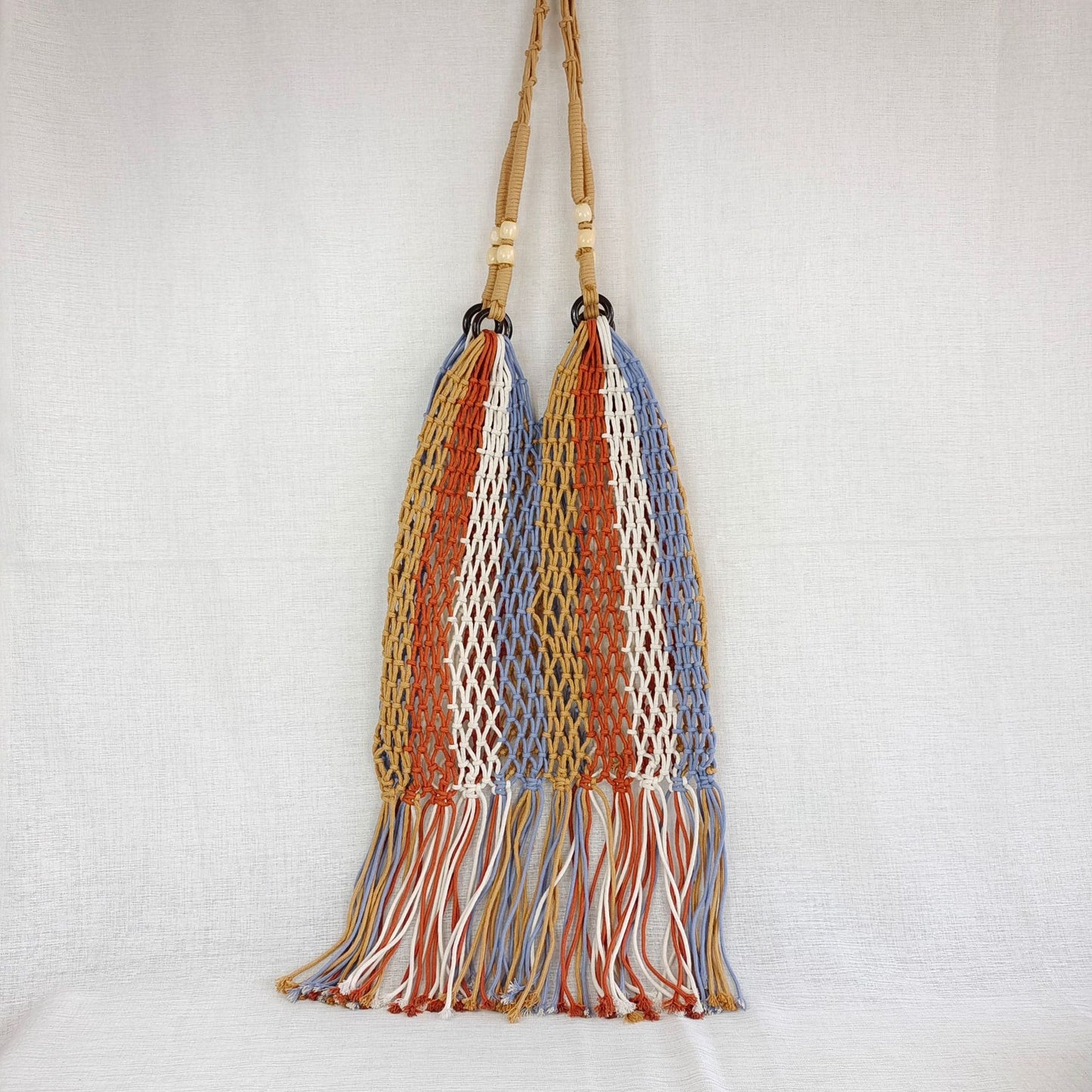 Women's Straw Cotton String Hollow Beach Handbags