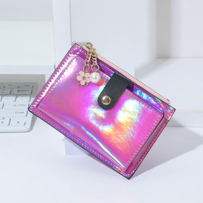 Women's Short Laser Colorful Fashion Simple Design Ladies Wallets