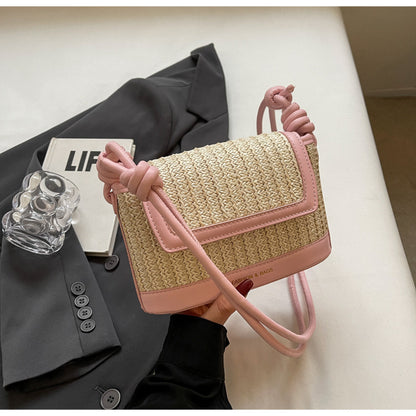 Women's Textured Straw Fashion Summer Woven Crossbody Bags