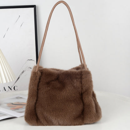 Women's Large Capacity Plush Fashion High-grade Furry Crossbody Bags