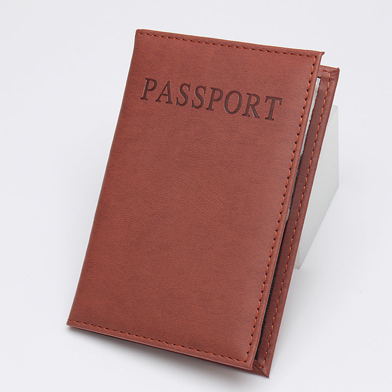 Couverture de passeport publicitaire en cuir anglais mince pour carte d'identité