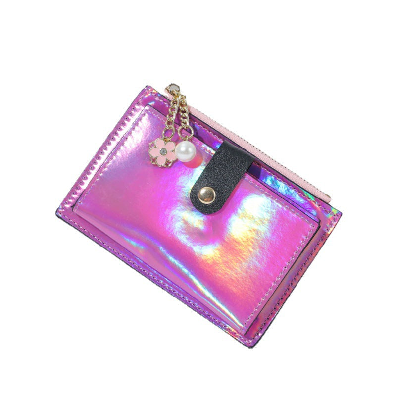 Women's Short Laser Colorful Fashion Simple Design Ladies Wallets