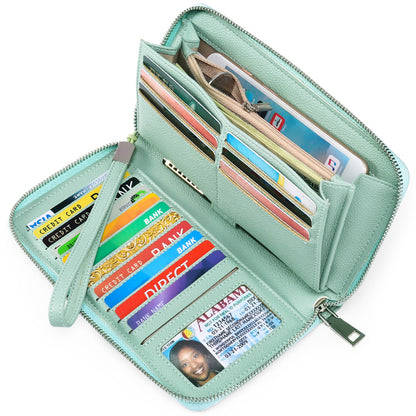 Women's Swiping Large Capacity Long Multi Slots Ladies Wallets