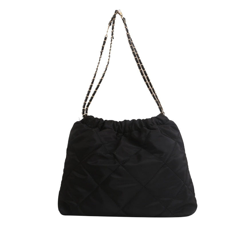 Women's Simple Large Capacity Chain Tote Winter Shoulder Bags