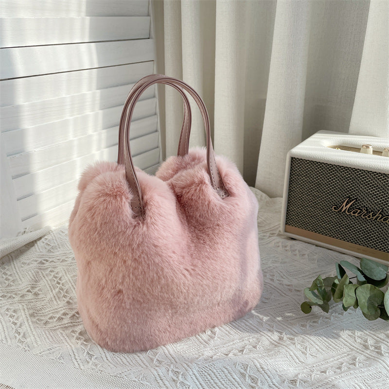 Practical Fashion Faux Fur Rabbit Plush Handbags