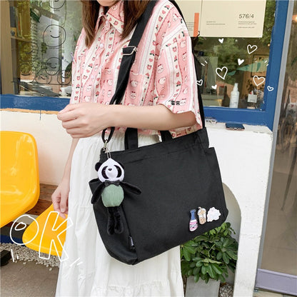 Women's Canvas Korean Style Large Capacity Thick Bags