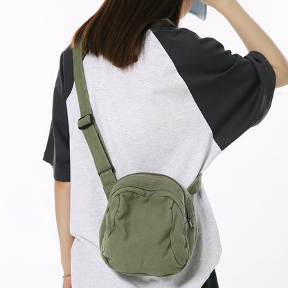 Style Washed Canvas Fashion Street Small Crossbody Bags