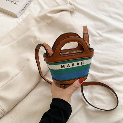 Fashion Canvas Vegetable Basket Western Style Clothing Bags