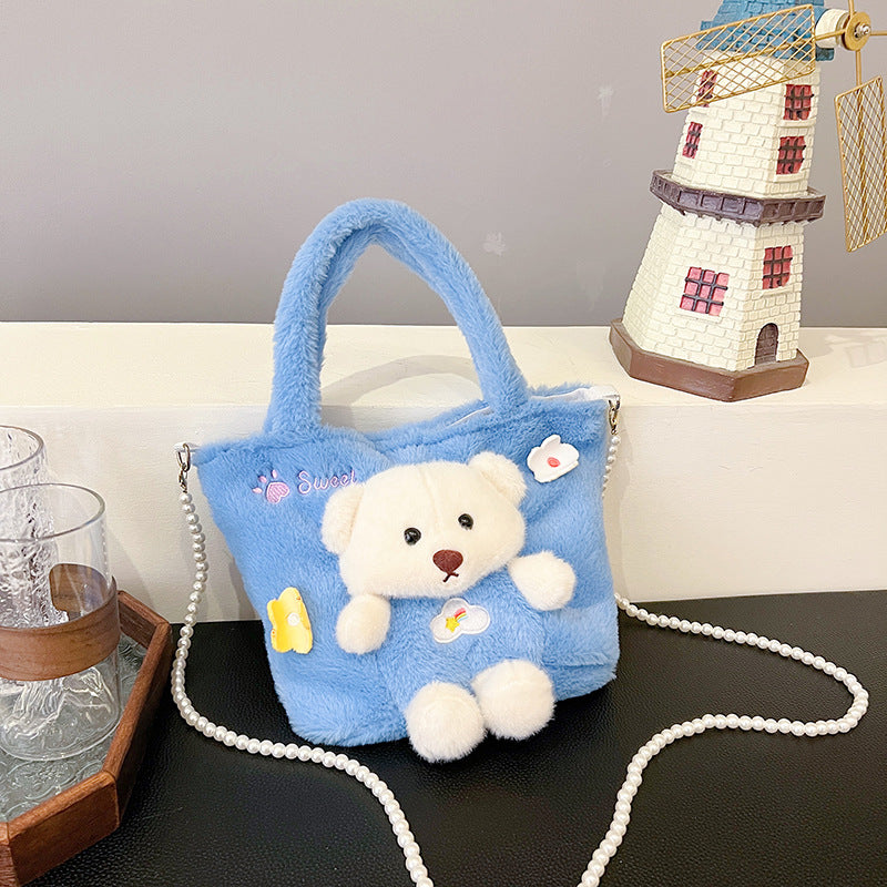 Children's Plush Bear Doll Versatile Boys Fashion Children's Shoulder Bags