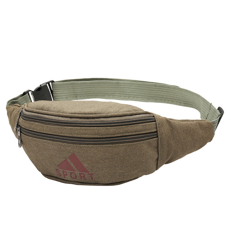 Men's Thick Canvas Mobile Large Capacity Business Men's Waist Packs