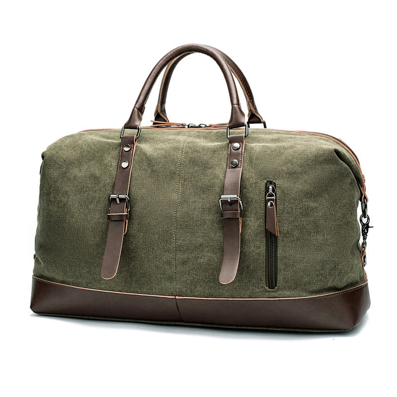 Sacs de voyage portables en toile pour hommes avec similicuir