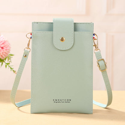 Women's Solid Color Fashion Simple Small Vertical Phone Bags