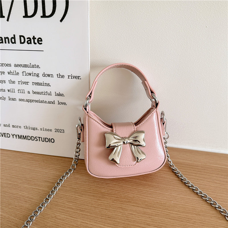 Women's Style Popular Bow Mini Hand Holding Children's Shoulder Bags