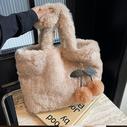 Call Plush Fur Portable Large Capacity Furry Bags