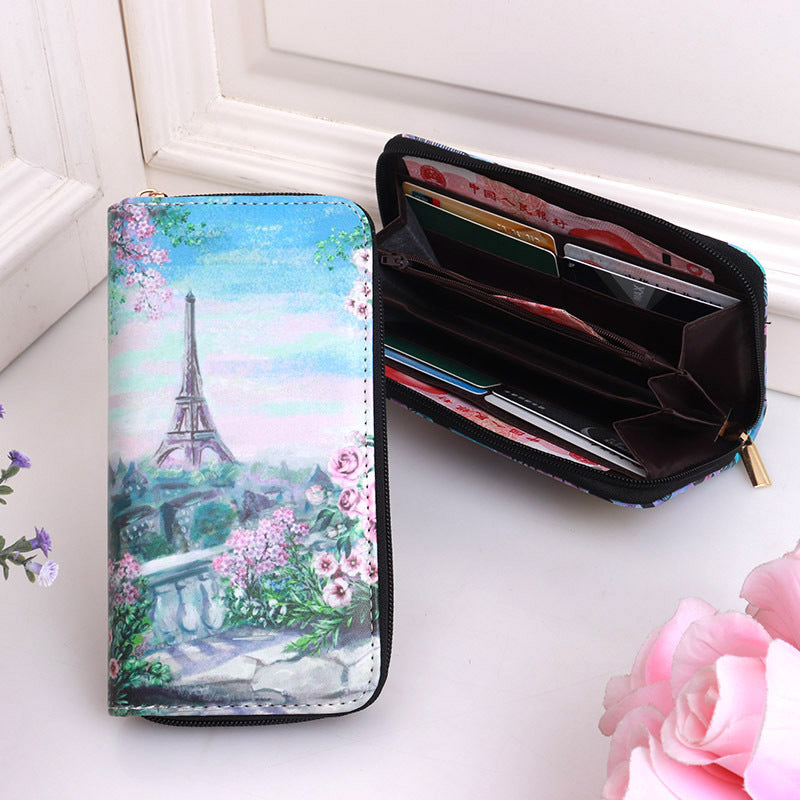 Women's & Men's & Korean Style Eiffel Tower Landscape Purses