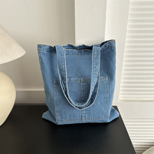 Denim Large Capacity Simple Trendy Versatile Shoulder Bags