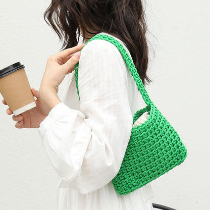 Women's Style Artistic Woven Fashion Cotton Thread Hollow Bags