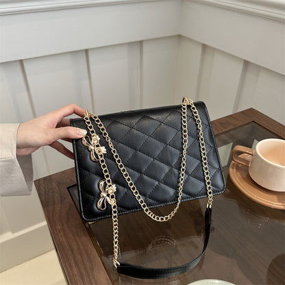 Women's Winter Small Square Simple Temperament Trendy Solid Crossbody Bags