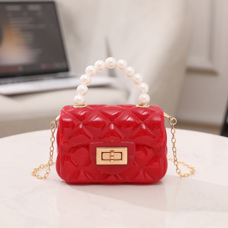 Elegant Jelly Cute Princess Style Pearl Crossbody Bags