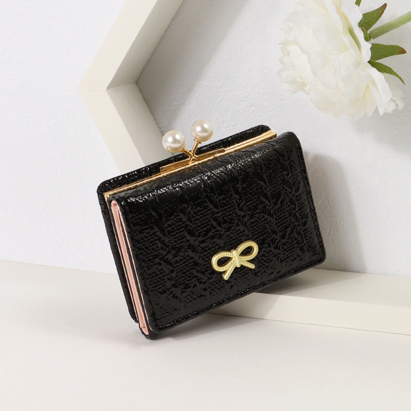 Korean Style Off Short Female Folding Ladies Wallets