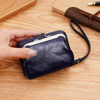 Women's Change Zipper Clip Clutch Vintage Ladies Wallets