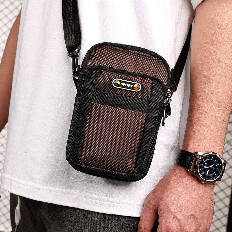 Men's Fashion Canvas Mobile Mini Multifunctional Small Phone Bags