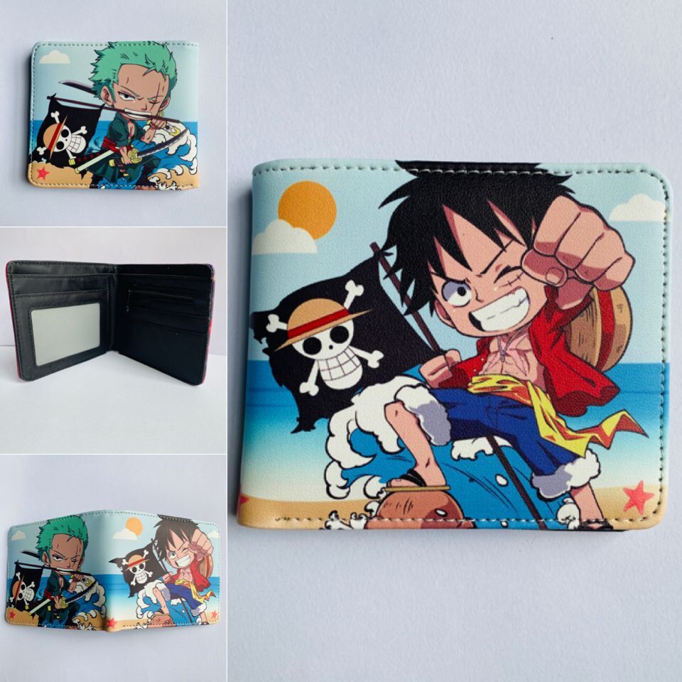 Anime One Piece Short Unisex Leather Ladies Wallets