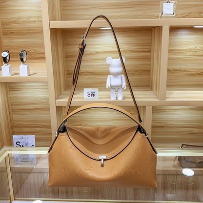 Women's Simple Commute Grain Surface Shape Flap Handbags