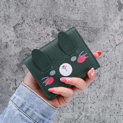 Women's Short Cartoon Cute Trifold Fashion Ladies Wallets