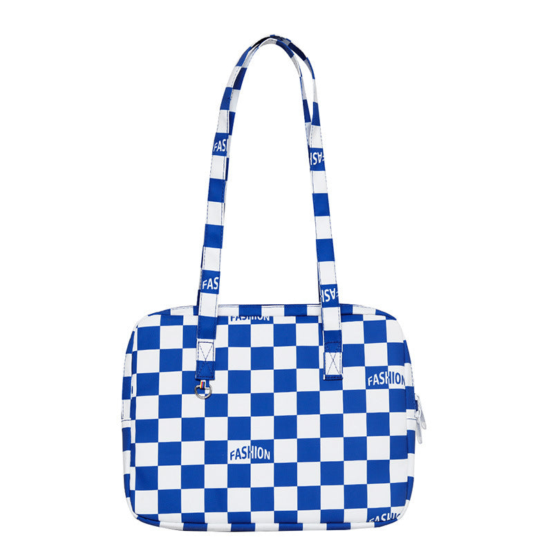 Sacs pour ordinateur portable à carreaux bleus Klein