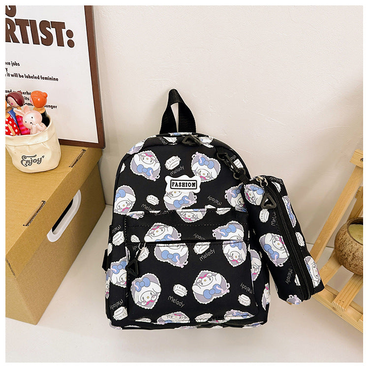 Ensemble de deux pièces pour garçons Melody Cute Cartoon Sacs d'école pour la maternelle