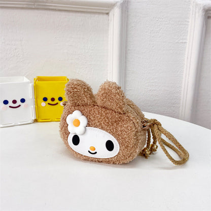 Children's Plush Rabbit Cute Flowers Mini Cartoon Bags