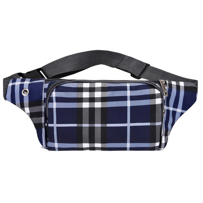 Women's Waterproof Plaid Leisure Running Fashion Waist Packs