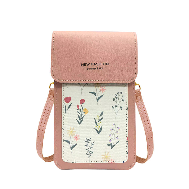 Stylish Touch Screen Thin Printed Mini Phone Bags