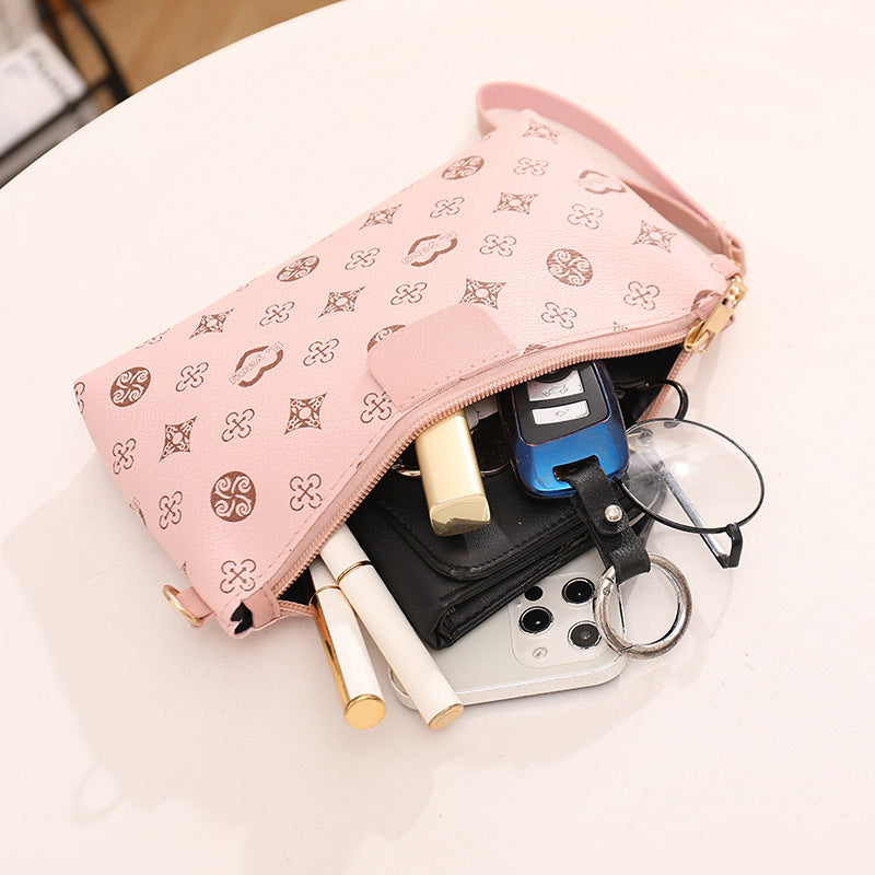 Women's Printed Small Square Design Simple Portable Crossbody Bags