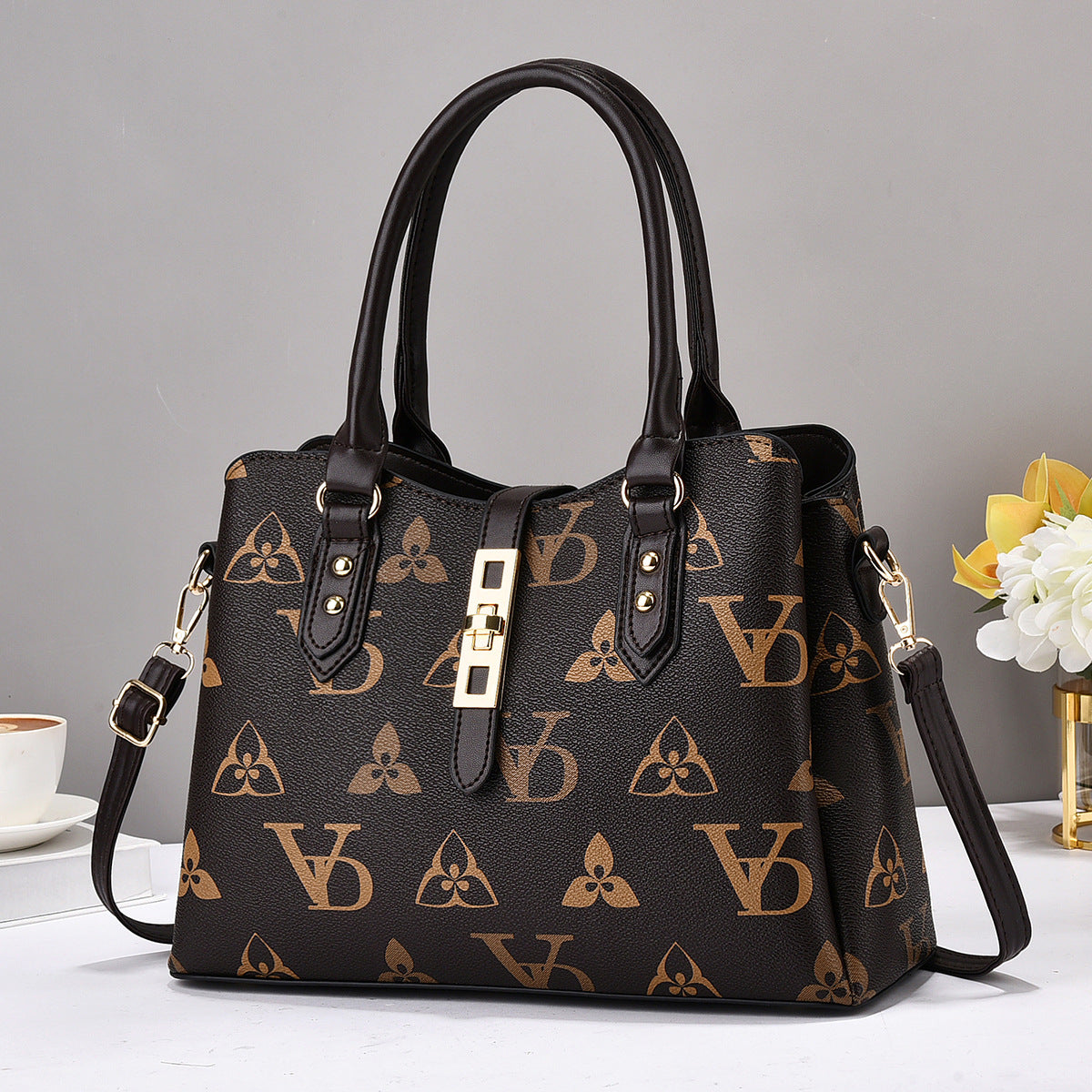 Simple Elegant Printed Large Capacity Korean Handbags