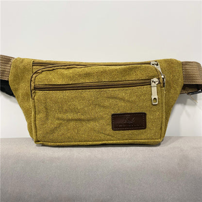 Trendy Unique Charming Cell Portable Canvas Men's Waist Packs