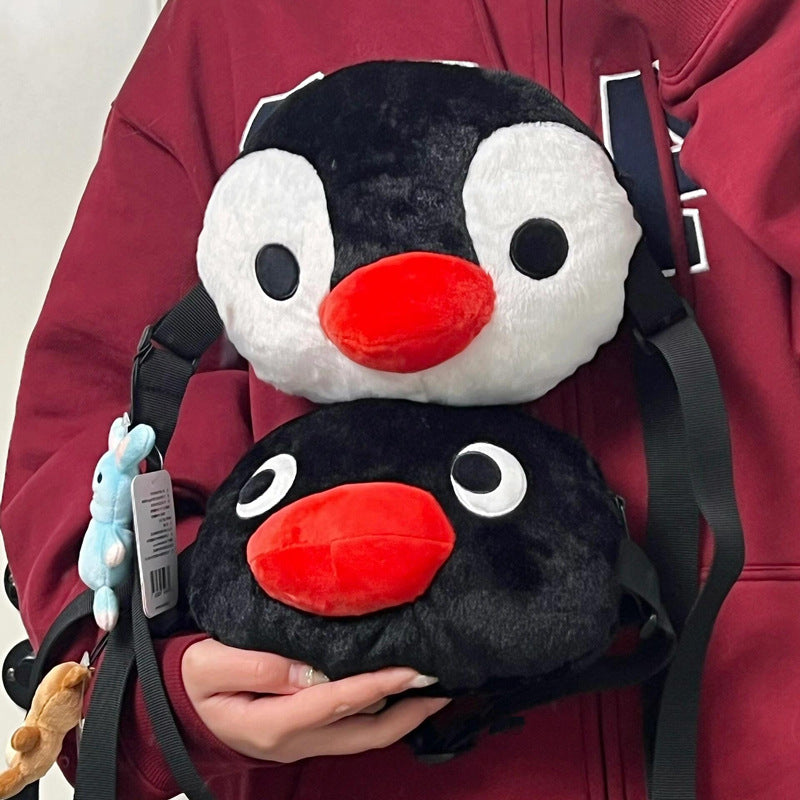 Little Penguin Cartoon Doll Plush Ugly Crossbody Bags