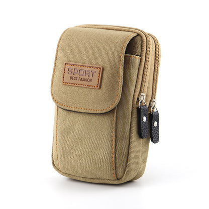 Men's Comfortable Mobile Cell Canvas Pannier Phone Bags