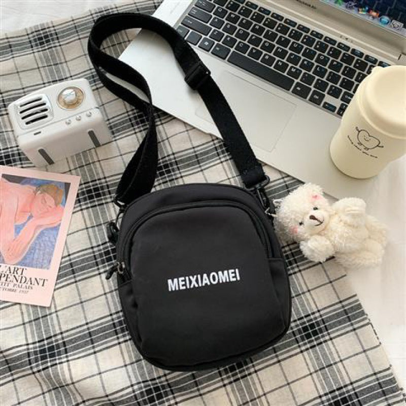 Small Female Korean Fashion Cute Canvas Crossbody Bags