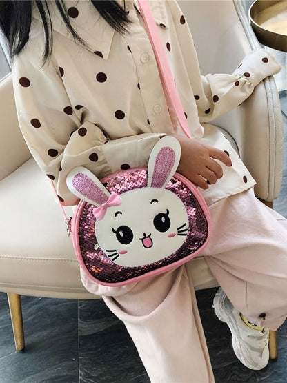 Children's Korean Style Cartoon Sequins Bunny Cute Children's Shoulder Bags